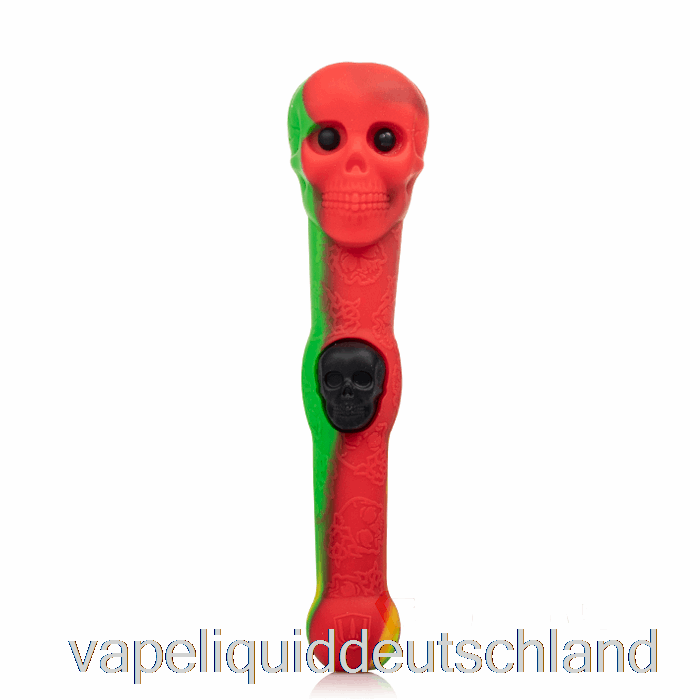 Stratus Skull Dipper Silikon Dab Straw Rasta (grün / Rot / Gelb) Vape Deutschland